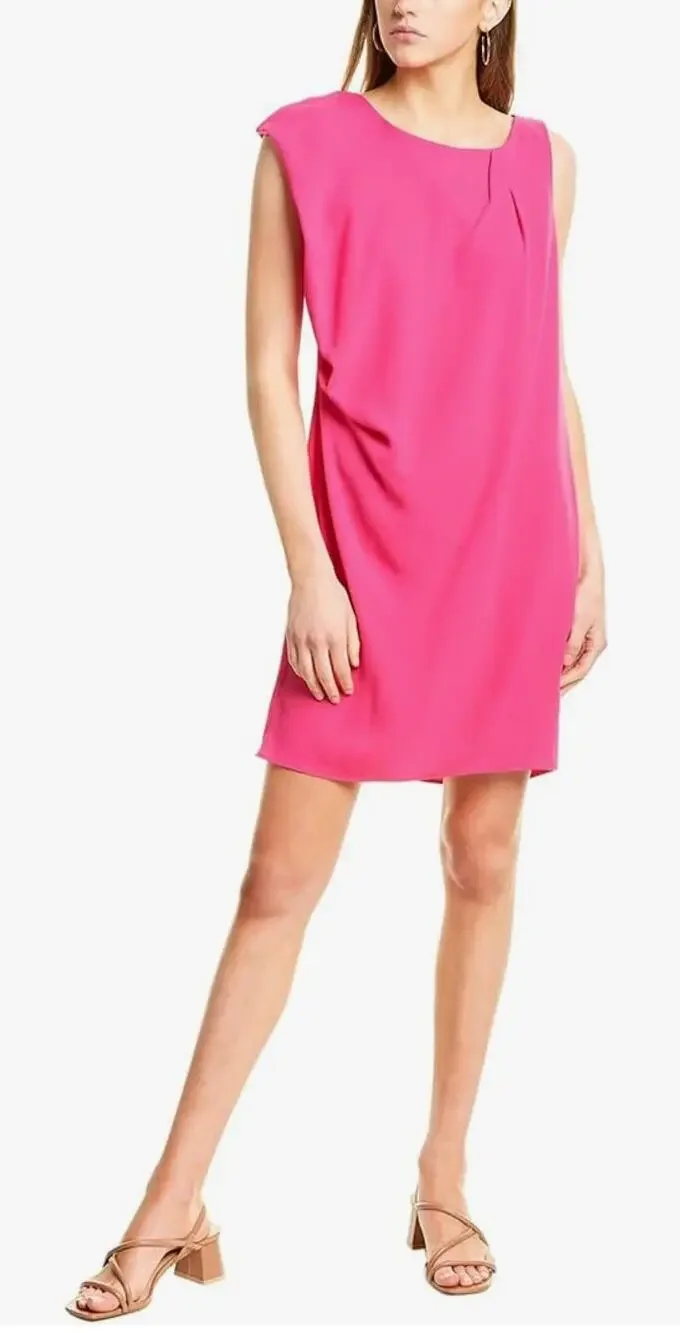 Trina Turk Womens Draped Back Dress Size 6 Faye Fuchsia Pink